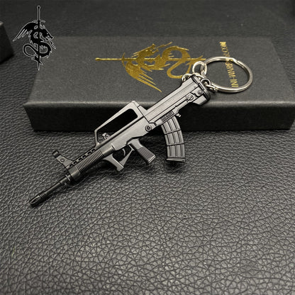 Chinese QBZ95 Mini Gun Keychain Metal Pendant