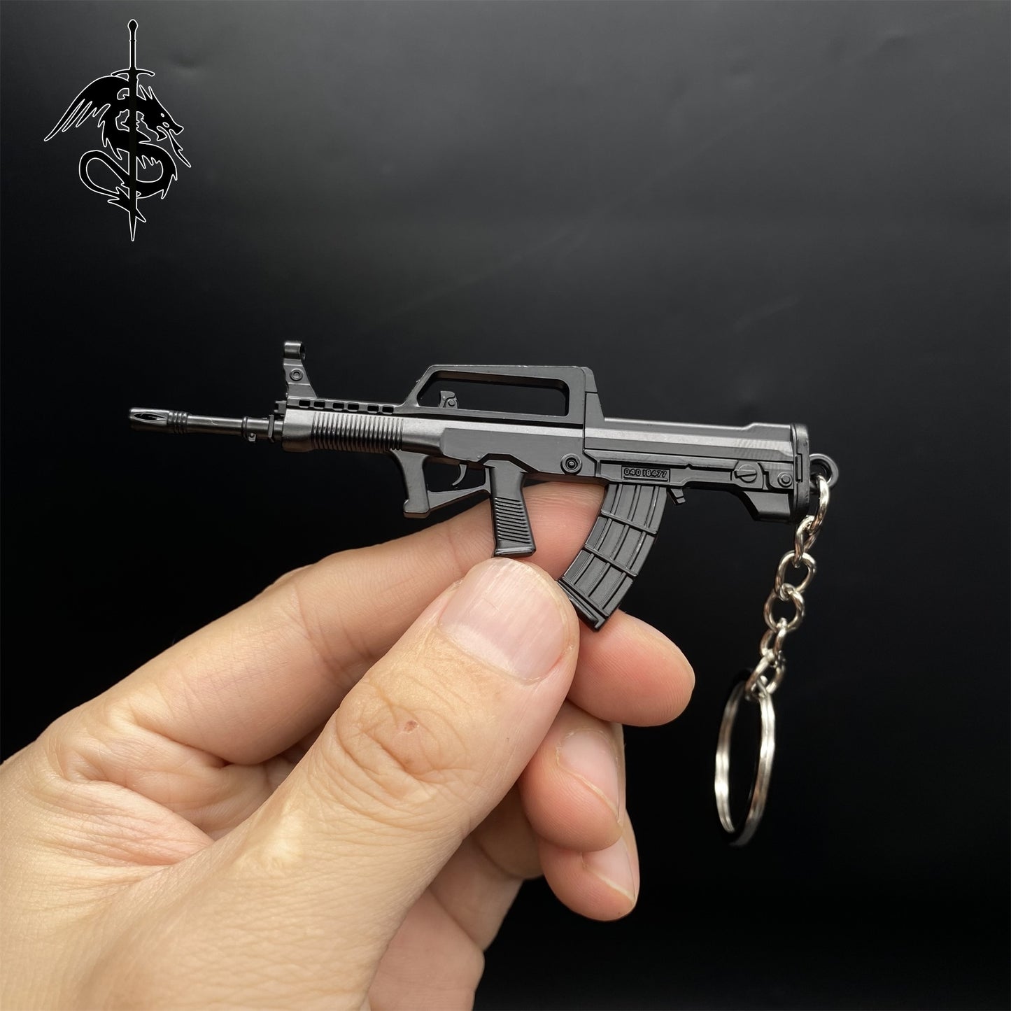 Chinese QBZ95 Mini Gun Keychain Metal Pendant