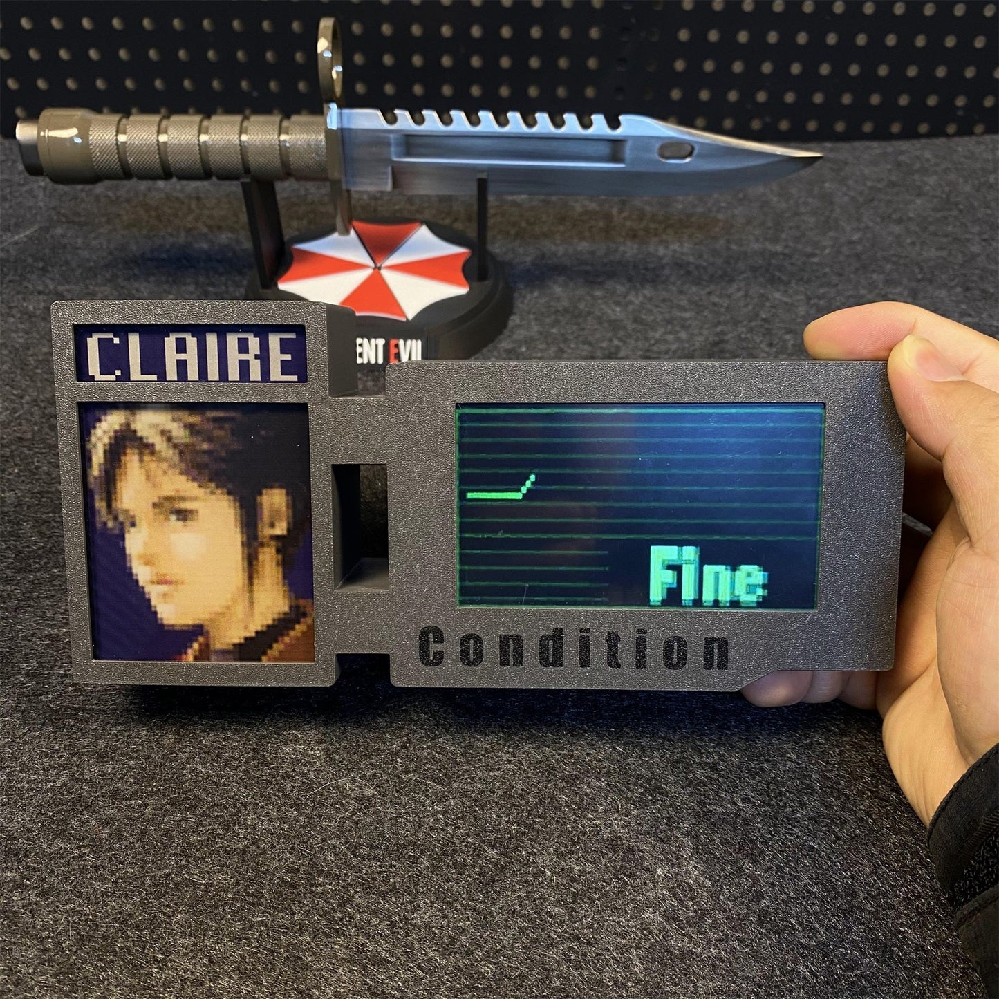 Customized 3D Printed RE Game Character Leon Ada Clarie Chris Hunk Status Screen Bar