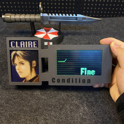 Customized 3D Printed RE Game Character Leon Ada Clarie Chris Hunk Status Screen Bar