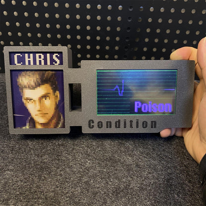 Customized 3D Printed RE Game Character Leon Ada Clarie Chris Hunk Status Screen Bar