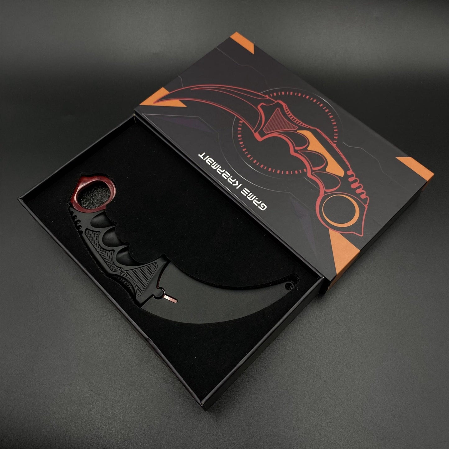 CS2 Game Karambit Ruby Skin Replica Dull Blade Trainer Knife For Collection