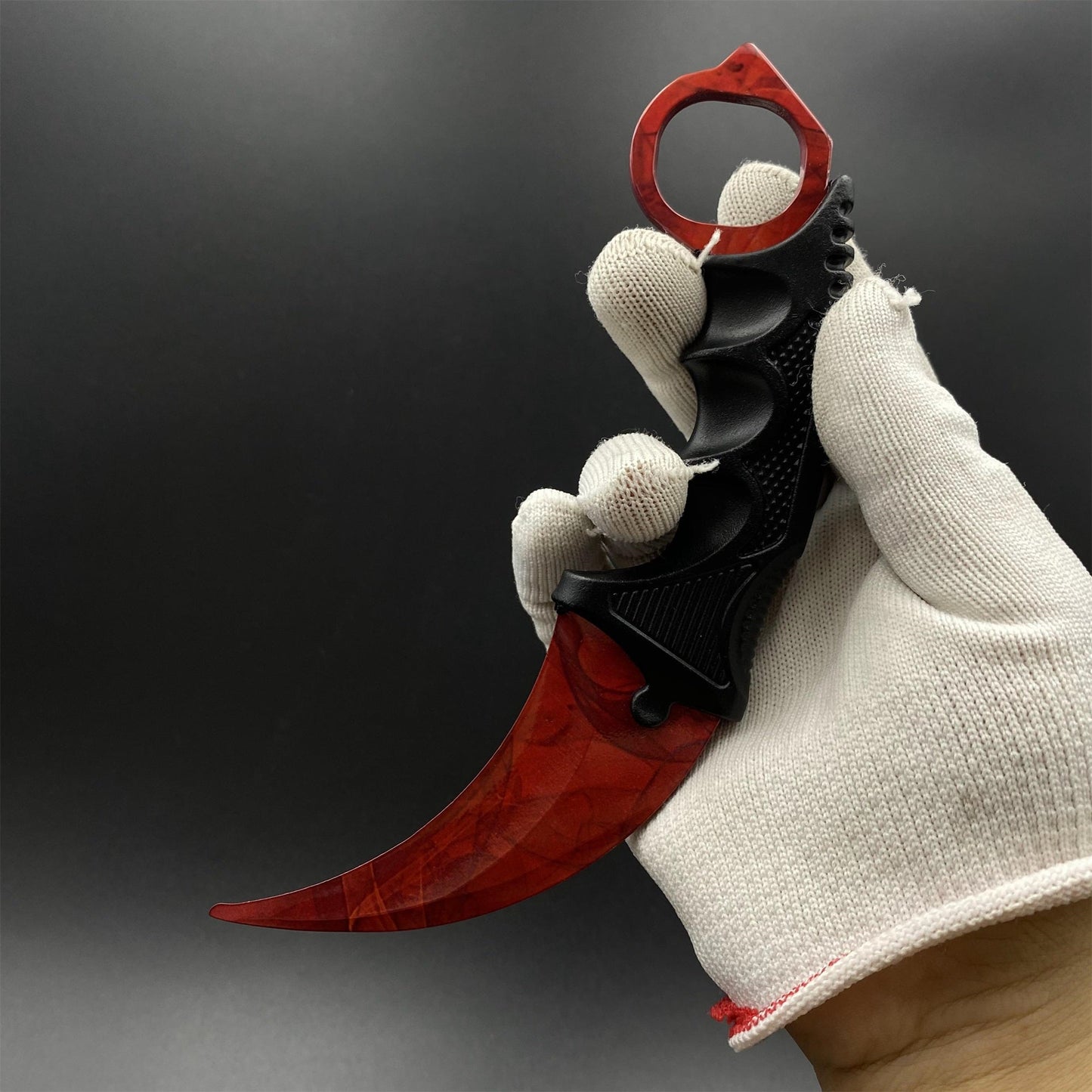 CS2 Game Karambit Ruby Skin Replica Dull Blade Trainer Knife For Collection