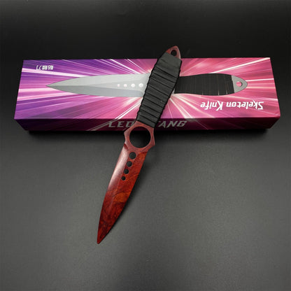 420 Stainless Steel Replica CS2 Ruby Skin Skeleton Knife Blunt Blade 22CM/8.7"