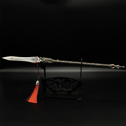 Hand-Forged Tiny Spear ZhaoYun Brass Handle Dragon Spike Miniature