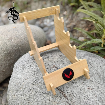 Game Props Handmade Bamboo Wood 4-layer Display Holder