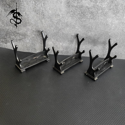 9PCS Katana Sword Miniature Display Holder Tiny Weapon Stand