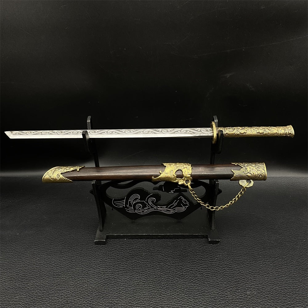 Hand-Forged Classic Tang Sword Sword Brass Handle Miniature 27cm/10.6"