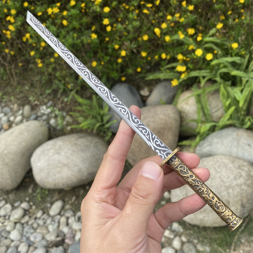 Hand-Forged Tang Sword Classic Tiny Sword Miniature