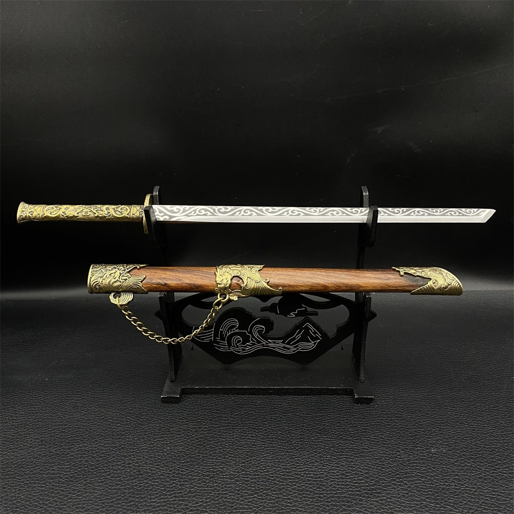 Hand-Forged Classic Tang Sword Sword Brass Handle Miniature 27cm/10.6"