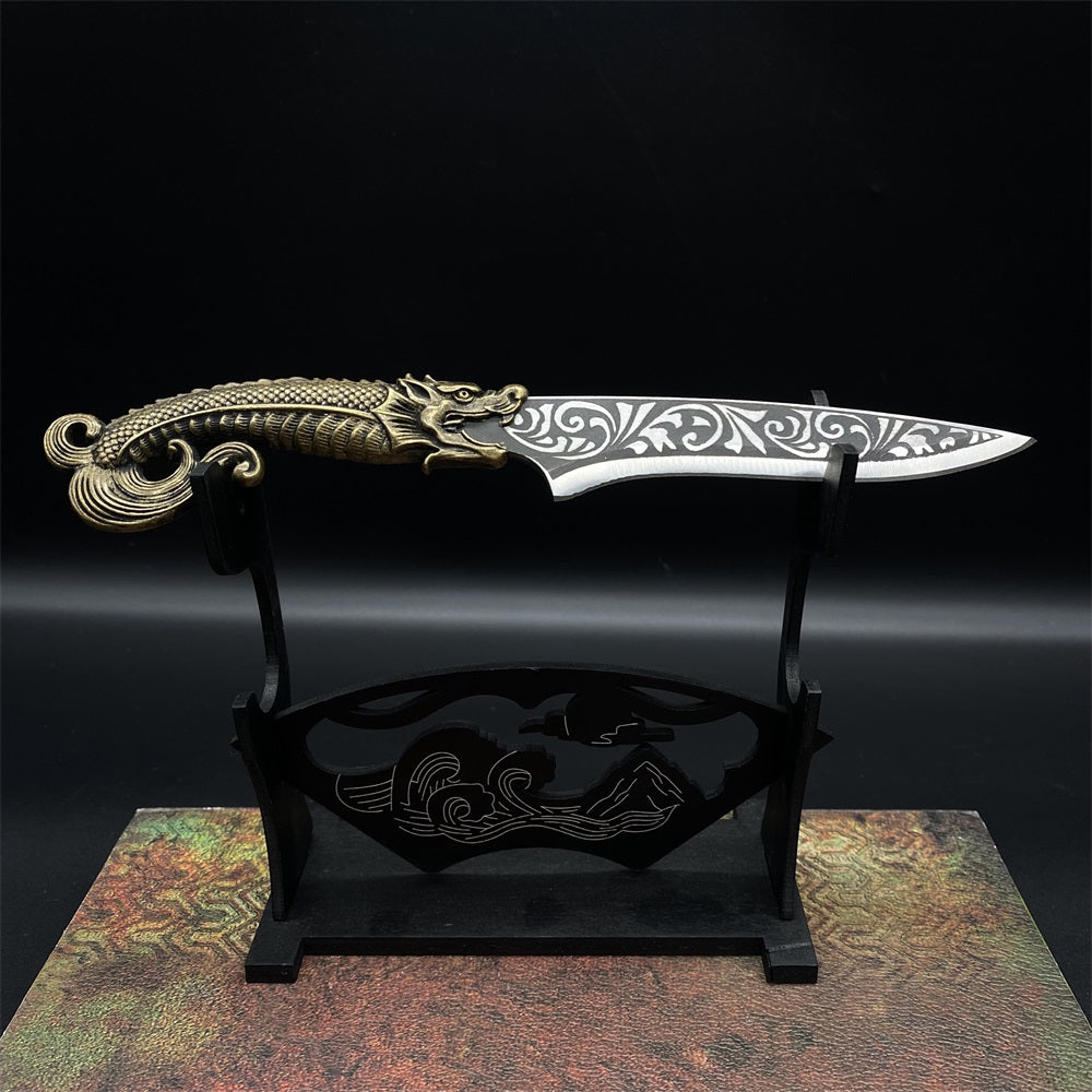 Brass Dragon Dagger Hand Forged Copper Ancient Dragon Handle Short Sword