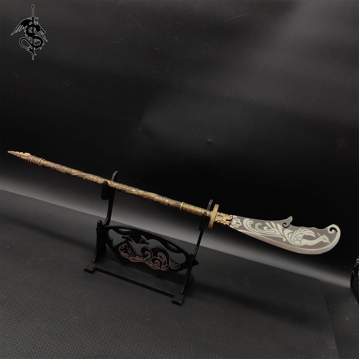 Hand-Forged Miniature Ancient Brass Long Handle Weapon 5 In 1 Pack