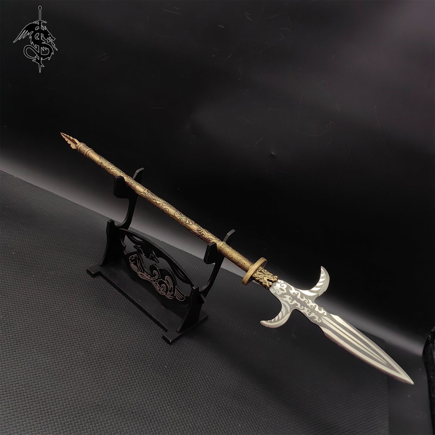 Hand-Forged Miniature Ancient Brass Long Handle Weapon 5 In 1 Pack