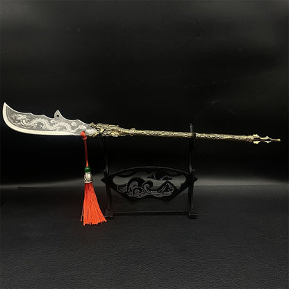 Hand-Forged Long-Handle Weapon Spike Hook Spear Dragon Great Sword Massive Sword 4 in 1 Pack