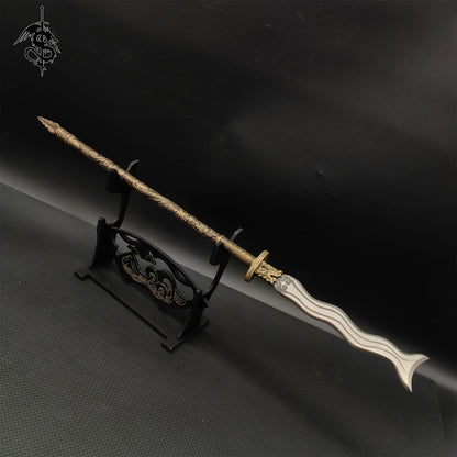 Hand-Forged Miniature Ancient Brass Long Handle Weapon 5 In 1 Pack