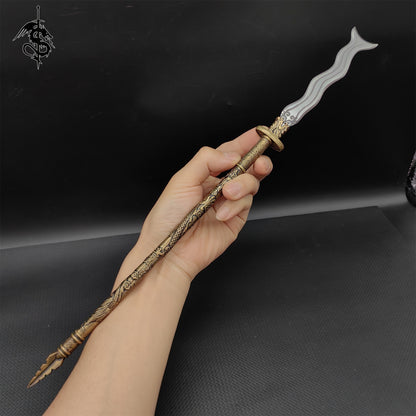 Hand-Forged Miniature Ancient Brass Long Handle Weapon 5 In 1 Pack