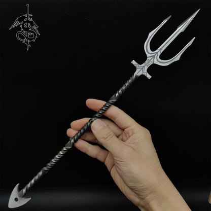 Handmade Steel Atlantis Trident Ebony Axe Infinity Sword Collection