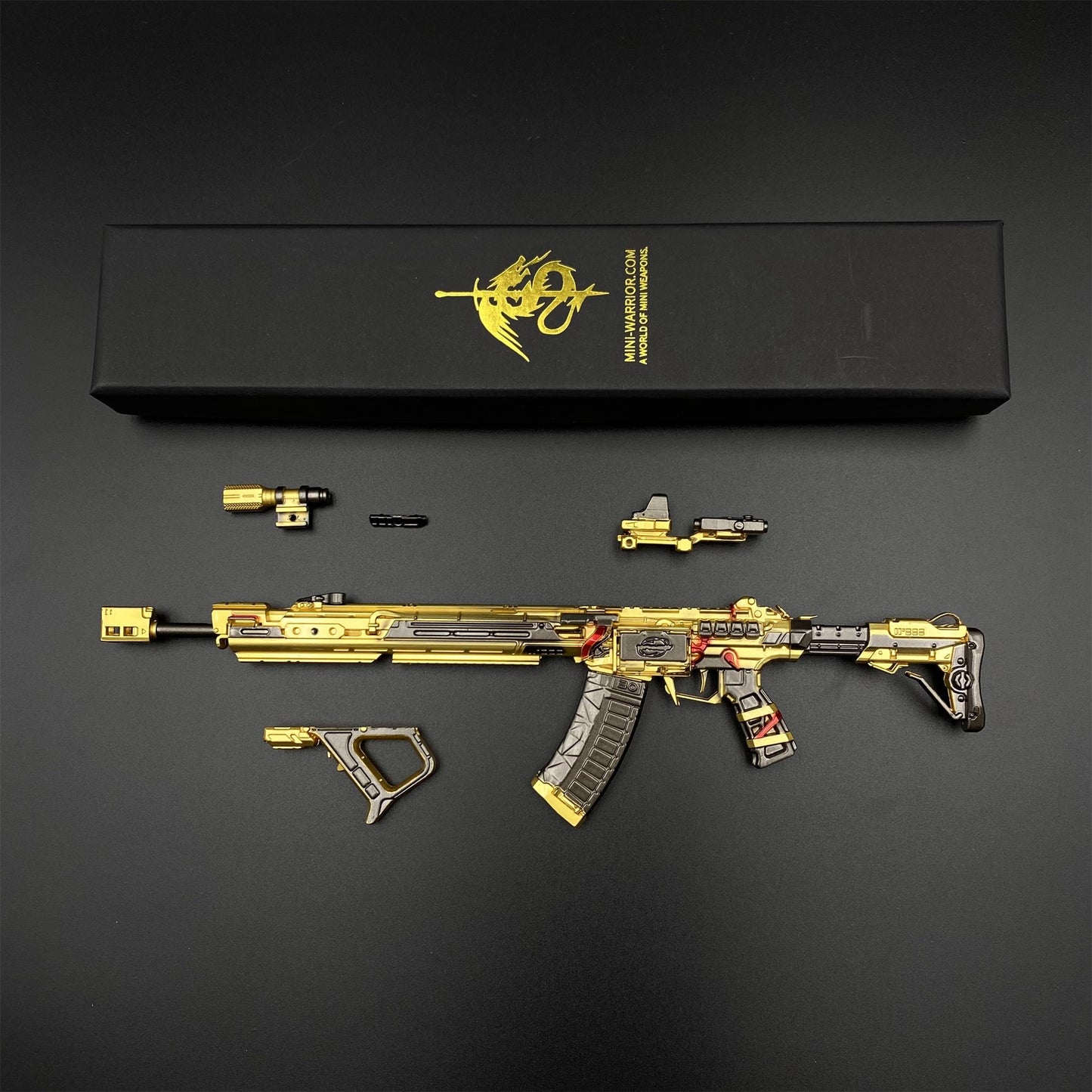 DF Tenglong – Colden Plated Weather Induction Assault Rifle Metal Miniature