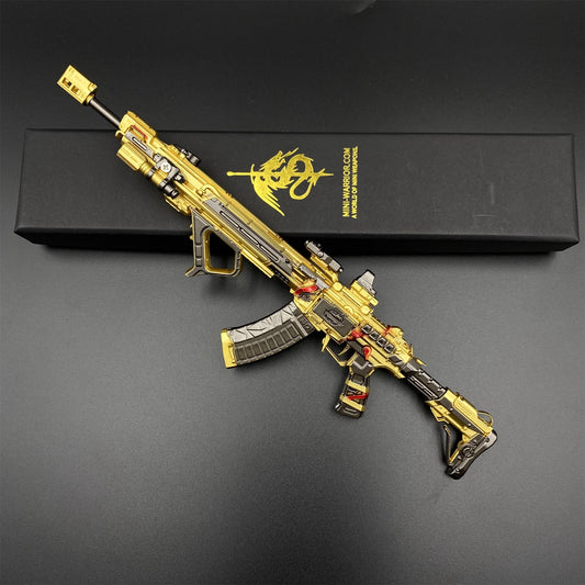 DF Tenglong – Colden Plated Weather Induction Assault Rifle Metal Miniature