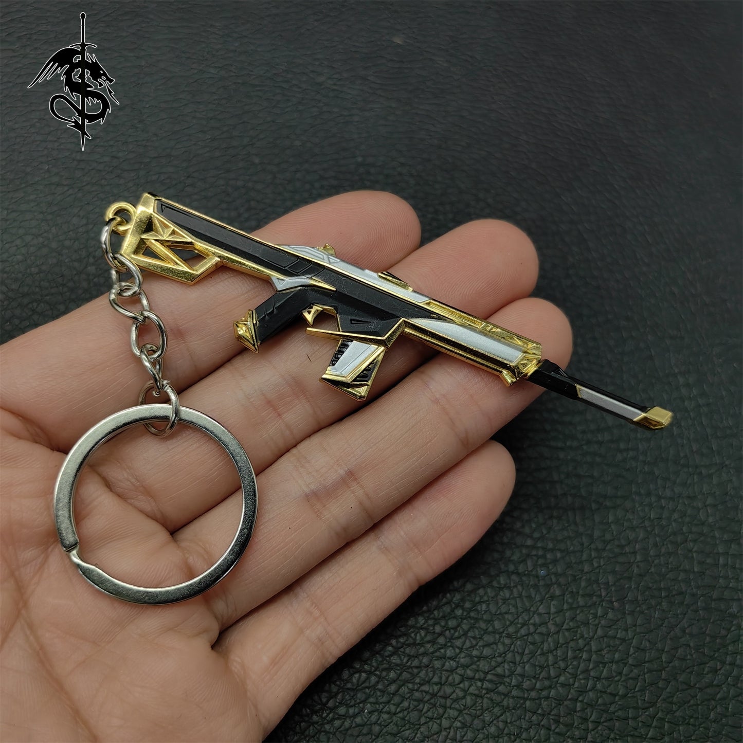 Metal Vandal Gun Pendant Keychain 