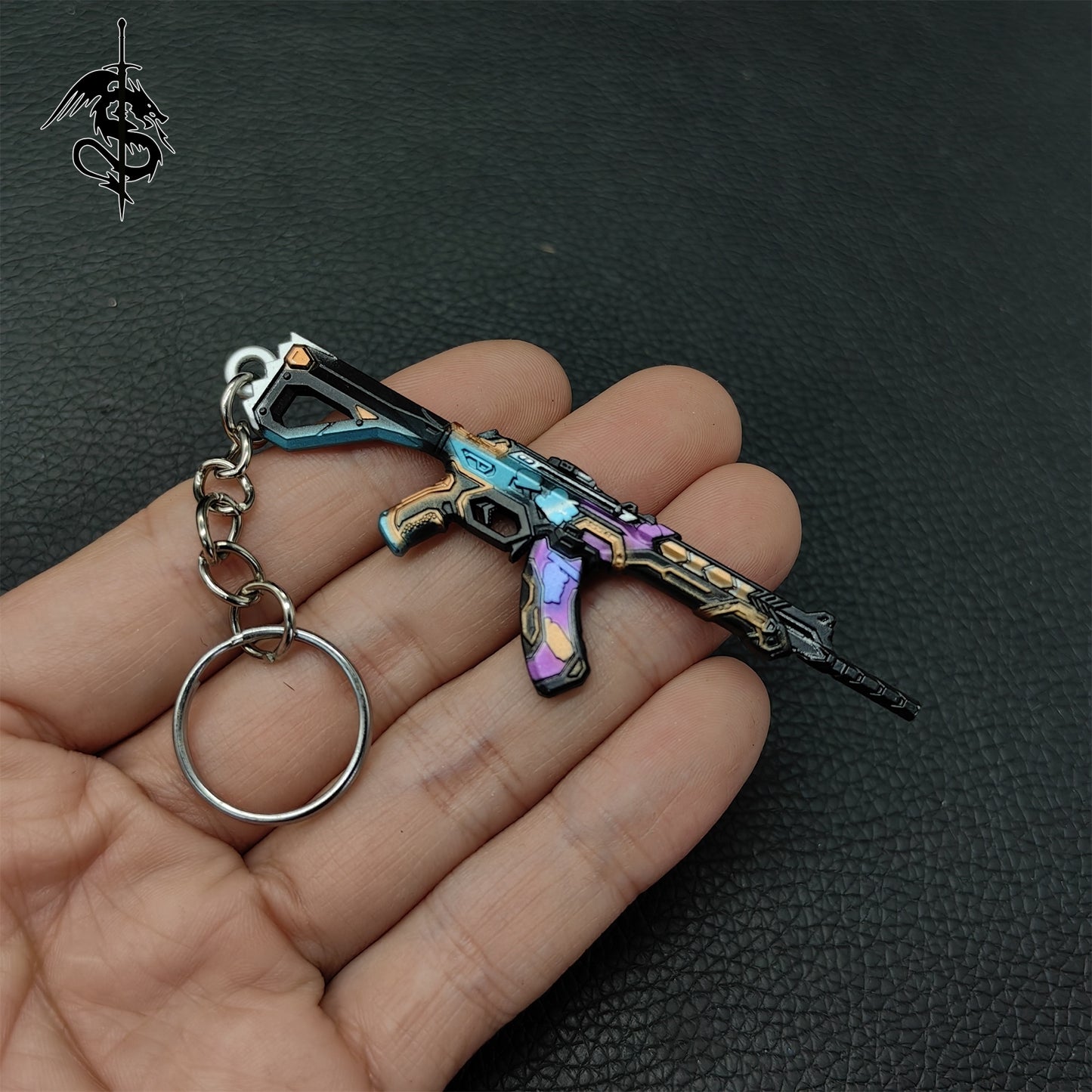 Metal Vandal Gun Pendant Keychain 