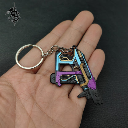 Metal Vandal Gun Pendant Keychain 