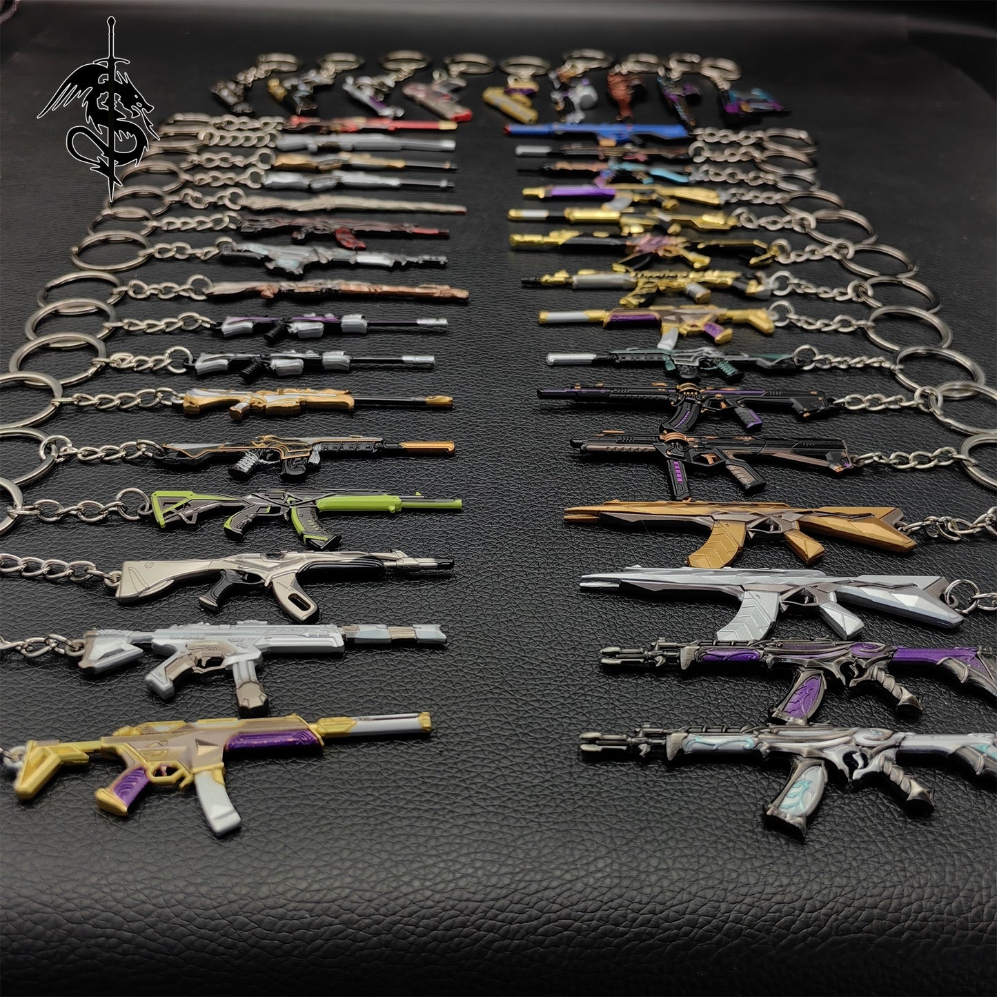 Metal Vandal Gun Pendant Keychain 