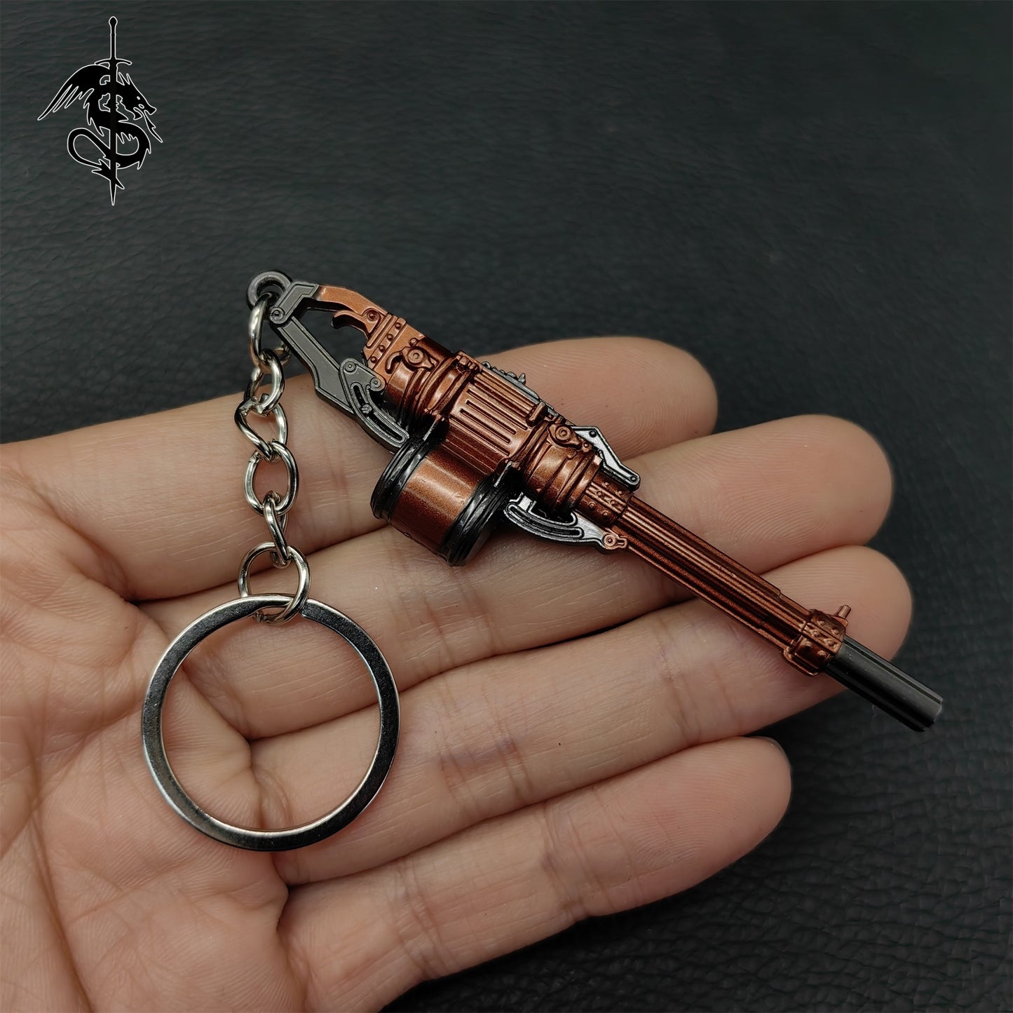 Metal Vandal Gun Pendant Keychain 