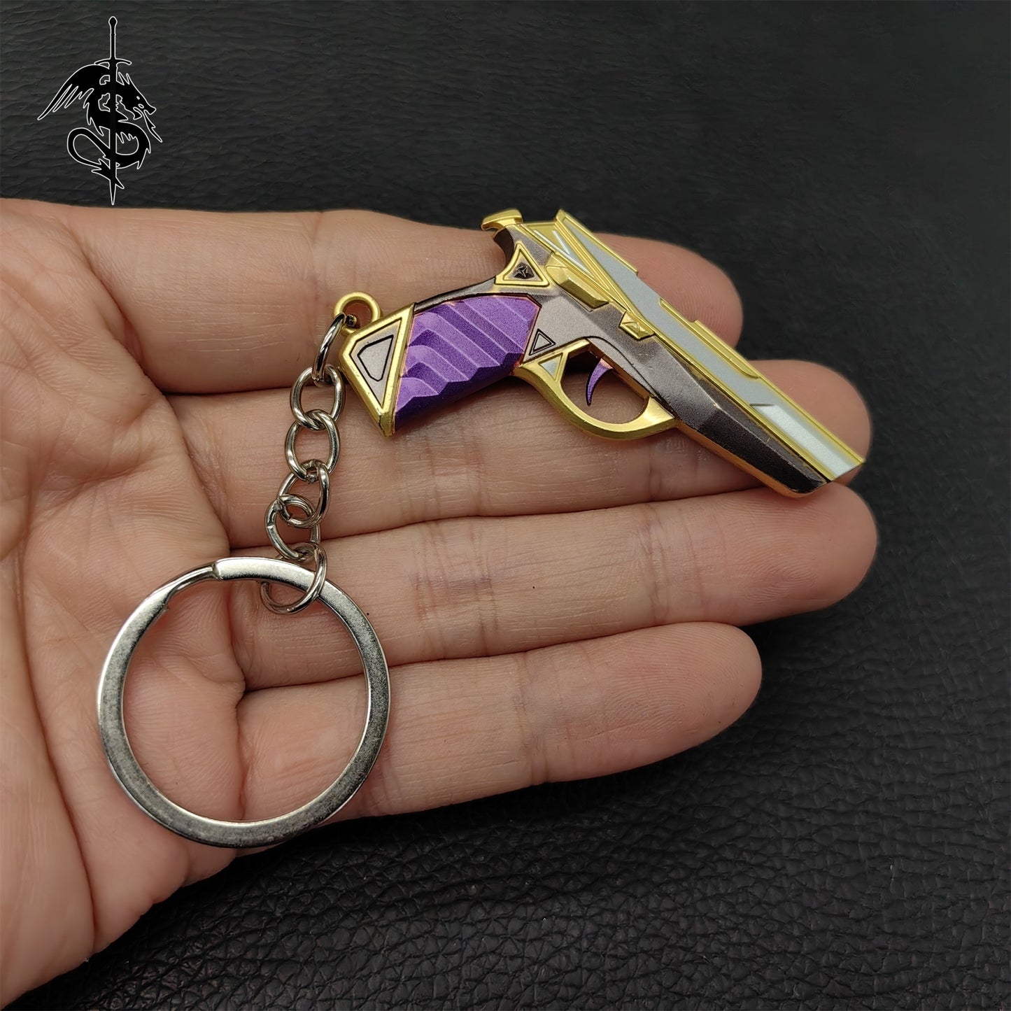 Metal Vandal Gun Pendant Keychain 