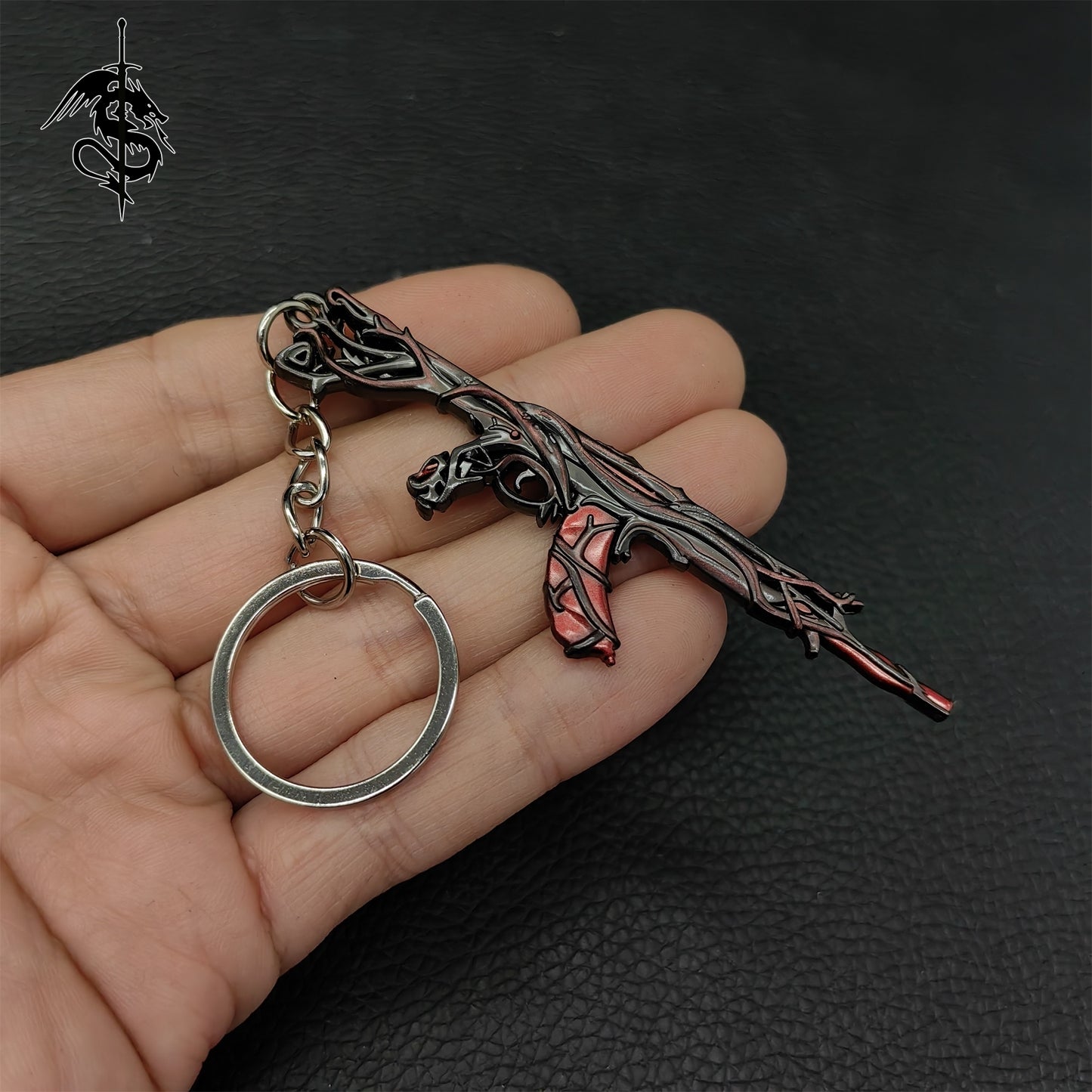 Metal Vandal Gun Pendant Keychain 