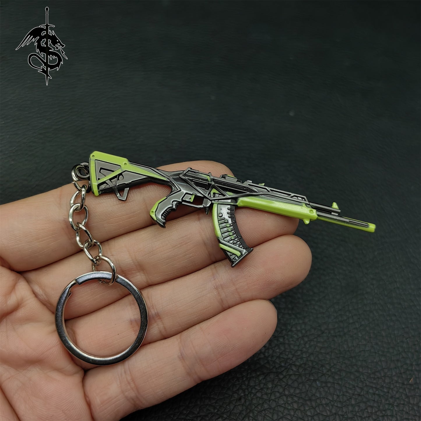 Metal Vandal Gun Pendant Keychain 