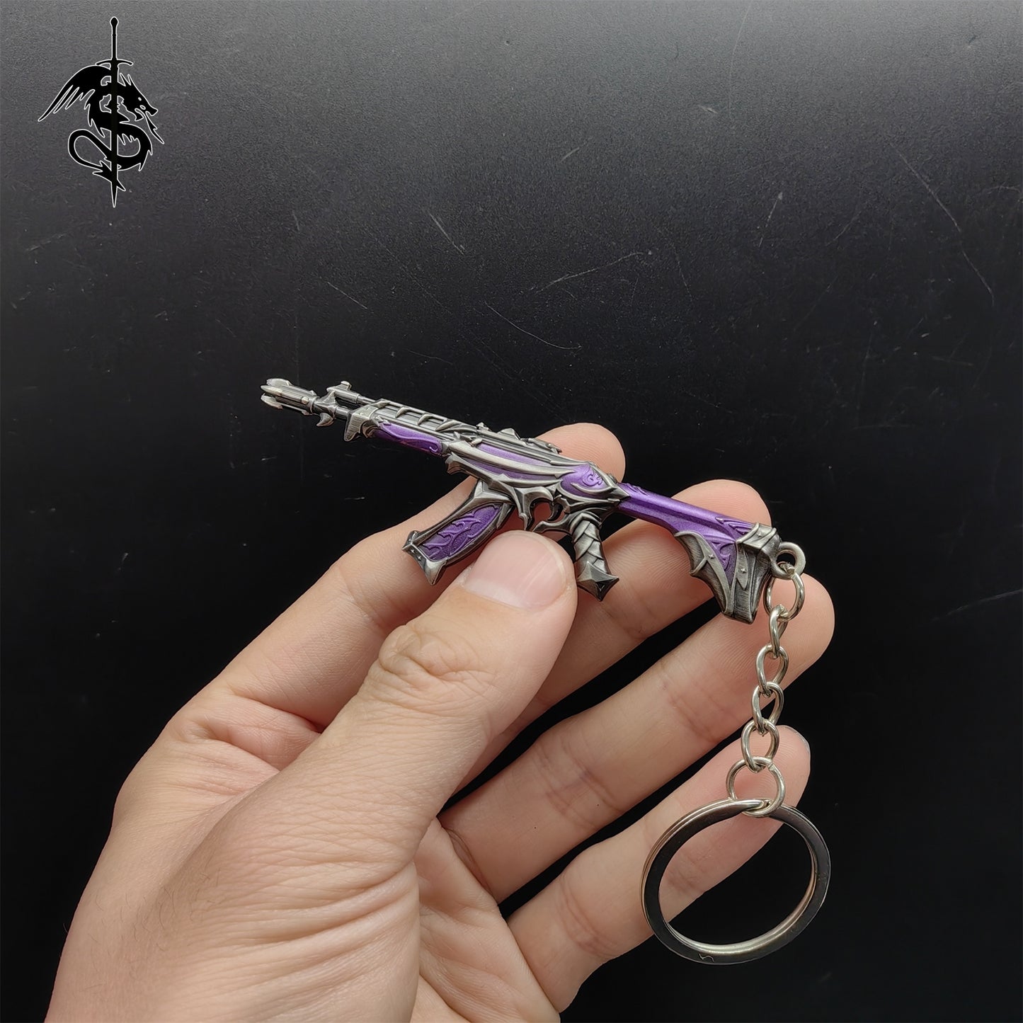 Metal Vandal Gun Pendant Keychain 