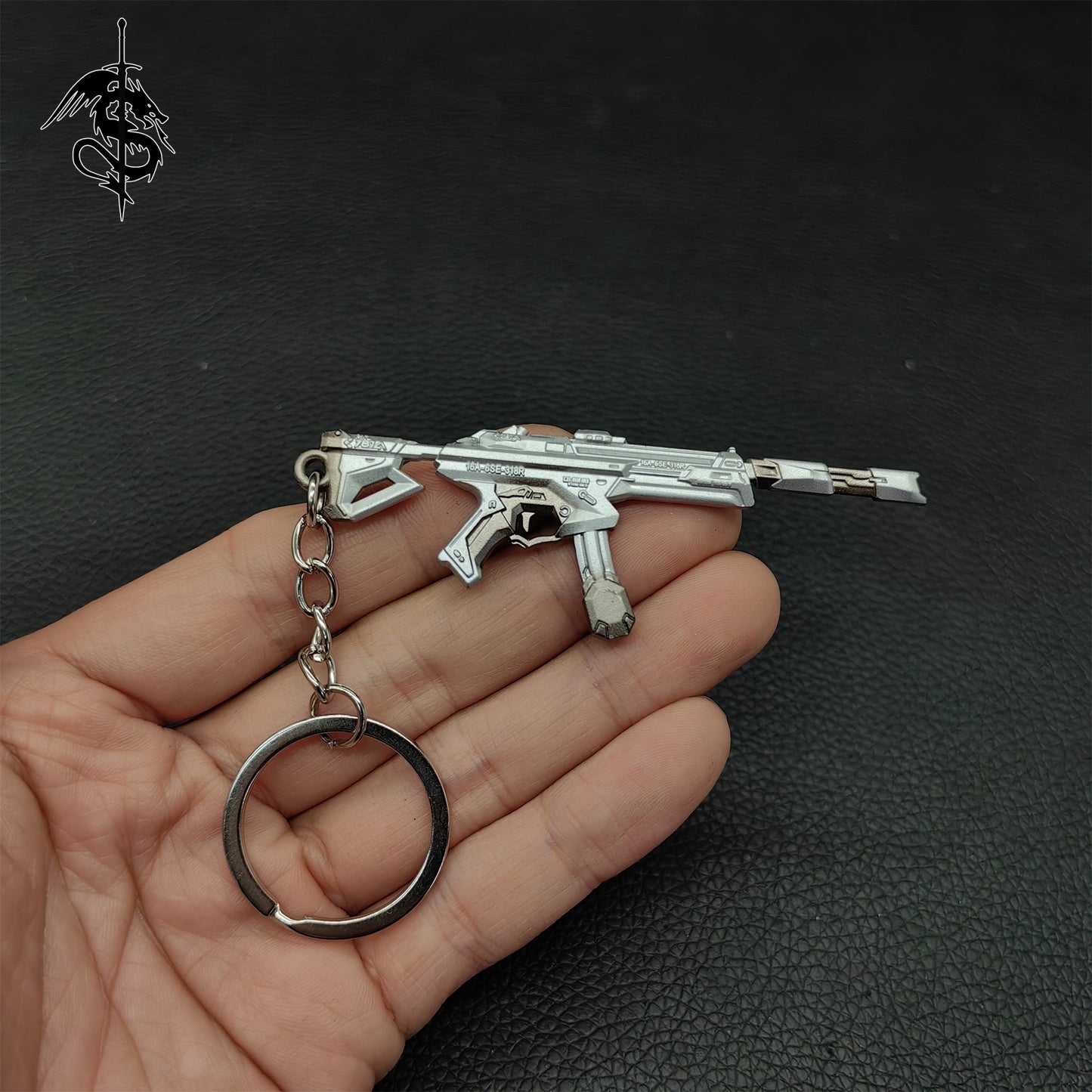 Metal Vandal Gun Pendant Keychain 