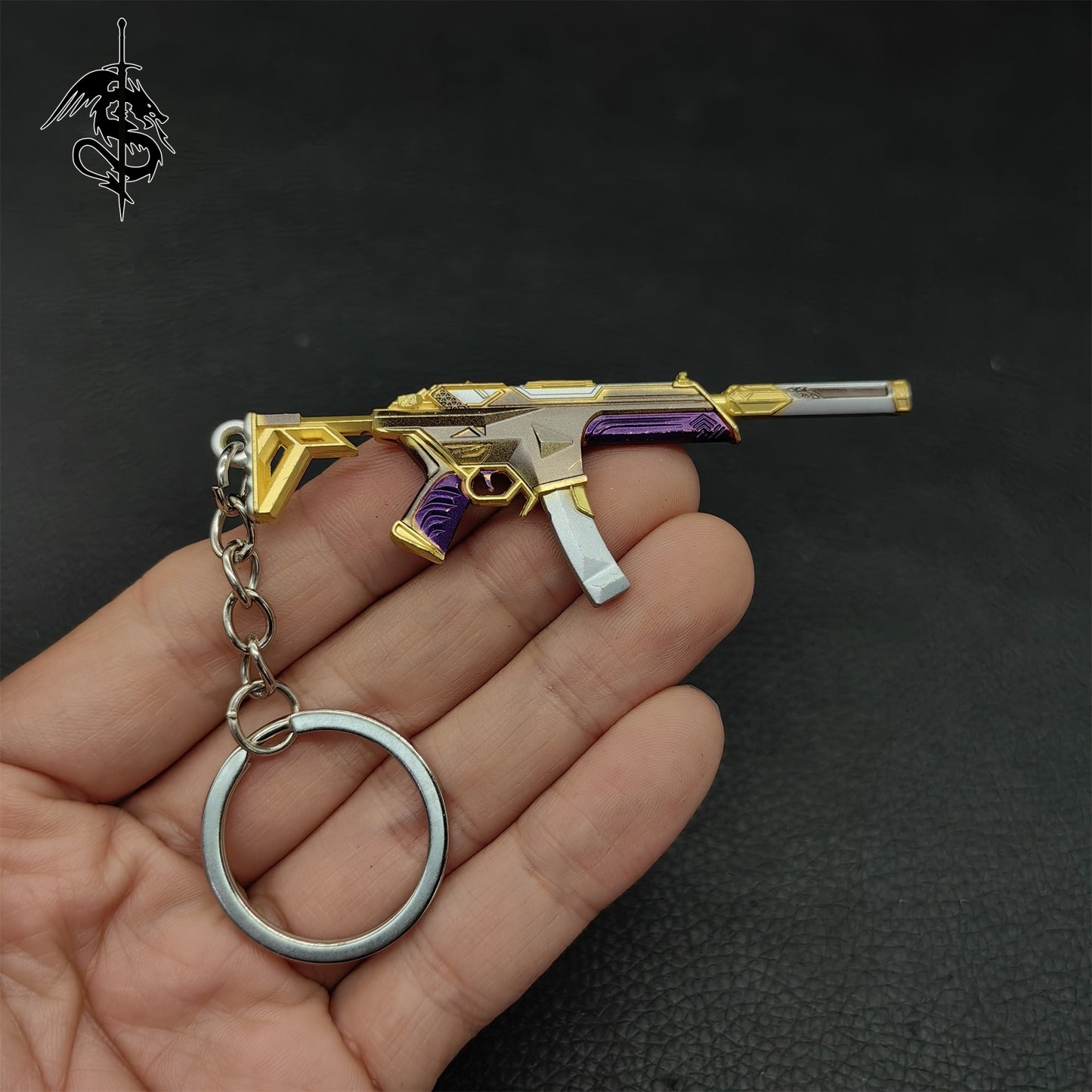 Metal Vandal Gun Pendant Keychain 