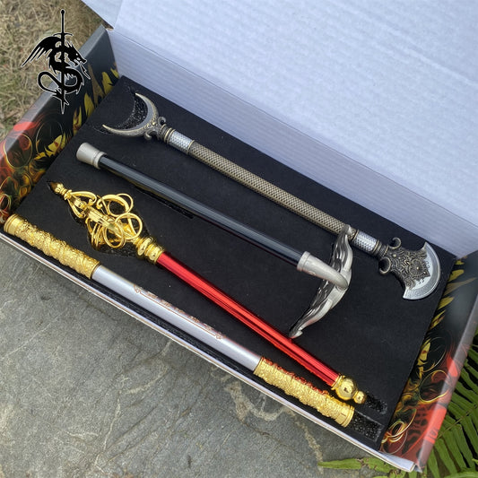Metal The Journey to The West Weapons Pen 4 In 1 Gift Box