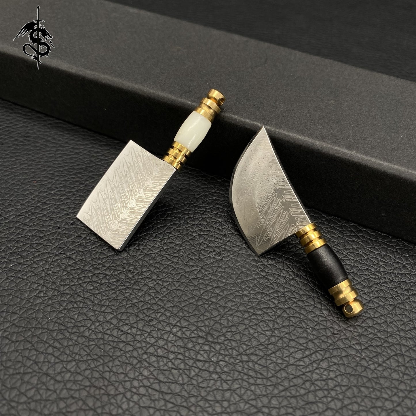 Acrylic Brass Handle Mini Kitchen Knife EDC Sharp Portable Knife