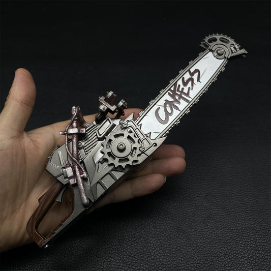 DF Game Two Handed Chainsaw Weapon Metal Replica
