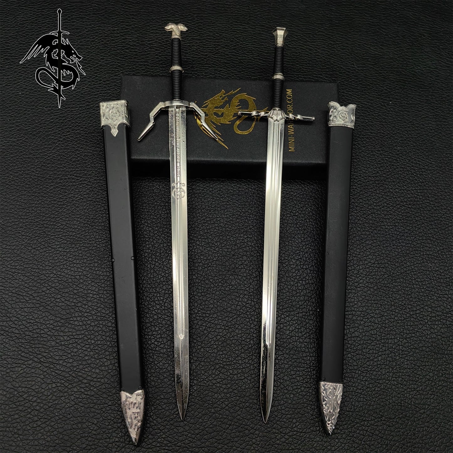 Geralt Sword Metal Miniature Griffin Silver Steel Sword 