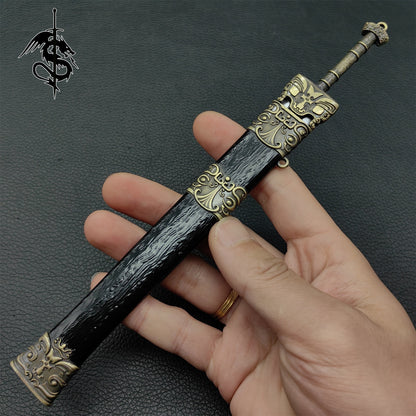 Chinese Emperor Sword Metal Blunt Blade Small XuanYuan Sword Replica