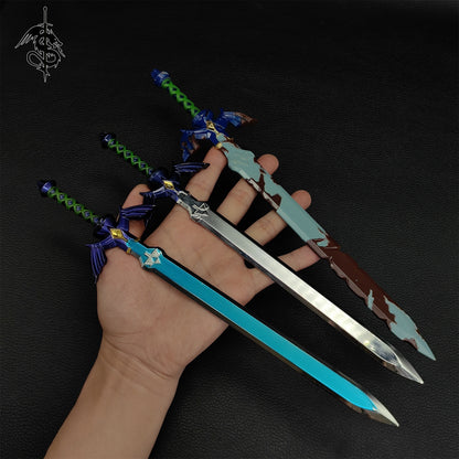 Mini Gnarly Sword Alloy 11''Link Master Sword With Metal Stand