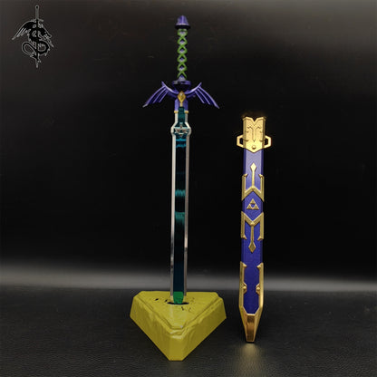 Mini Gnarly Sword Alloy 11''Link Master Sword With Metal Stand