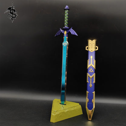 Mini Gnarly Sword Alloy 11''Link Master Sword With Metal Stand