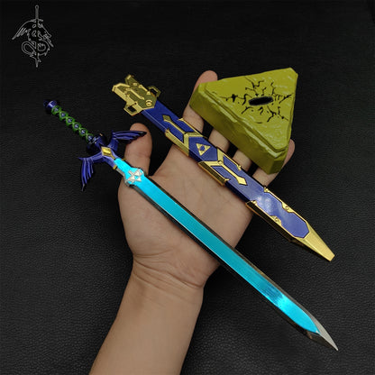 Mini Gnarly Sword Alloy 11''Link Master Sword With Metal Stand