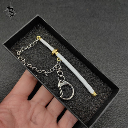 Mini Katana Keychain Tiny Metal 1:12 Figure Sword 5 In 1 Gift Box